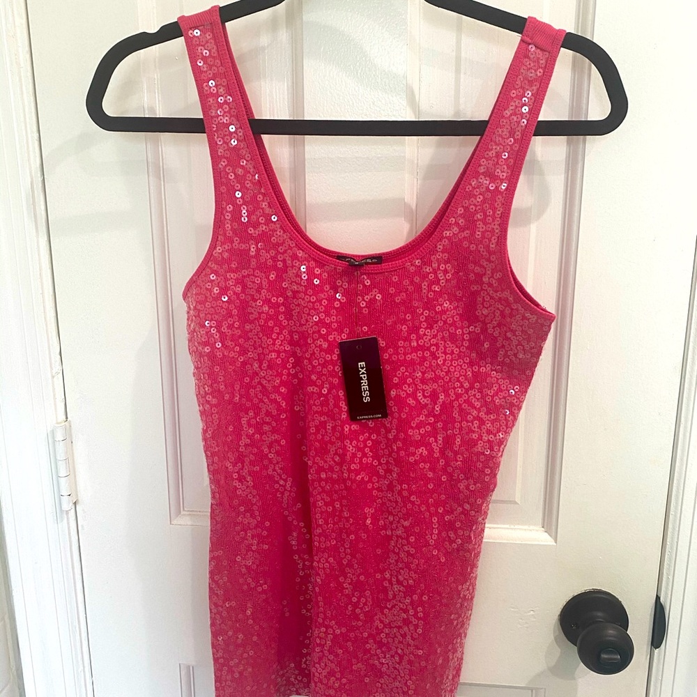 Brand new Express holiday sequin tank